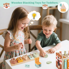 Weilim shape sorter blocks teach pattern recognition through sorting activities.
