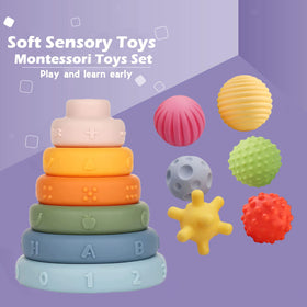 Weilim stacking rings encourage hand eye coordination and problem solving in toddlers