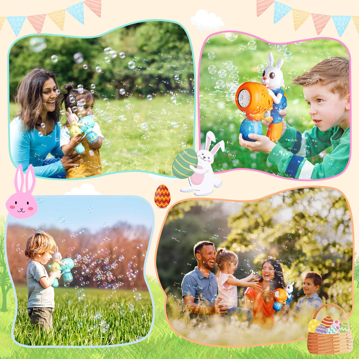 Weilim bubble guns ideal for outdoor parties, weddings, and birthdays.