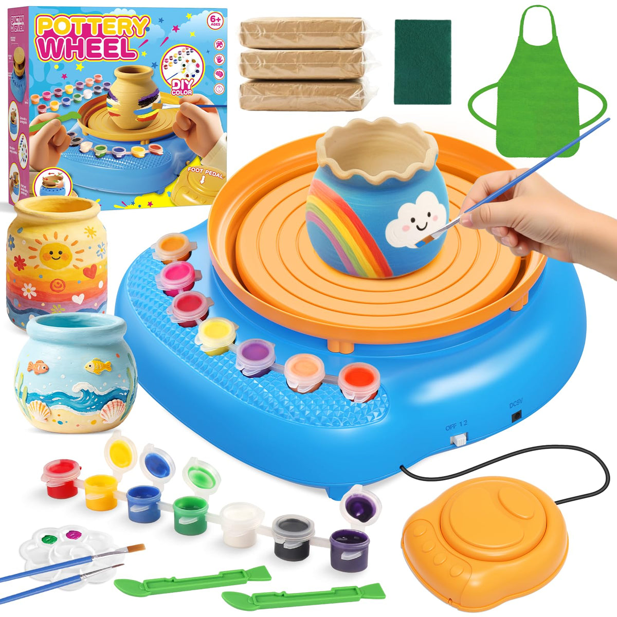 Weilim pottery wheel kit ready-to-use out of the box for immediate creativity.