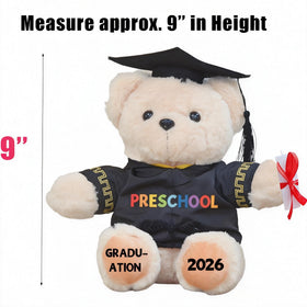 Weimaro bear printed PRESCHOOL GRADUATION 2026 for festive décor.