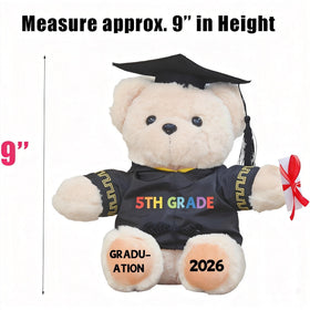 Weimaro bear with colorful 5th grade print for a festive look