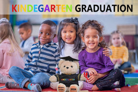 Weimaro Kindergarten Graduation Bear in hand, kid-friendly size ideal for hugs and photos.