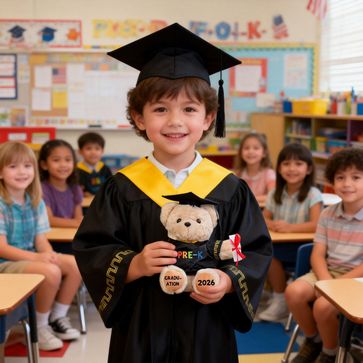 Weimaro PRE-K Graduation bear durable stitching for everyday play and display