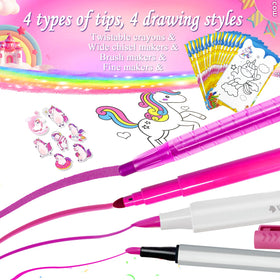 Weirtoya art supplies featuring stickers and stamps to spark imagination