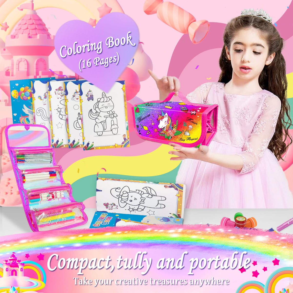 Weirtoya multi-compartment tote bag keeps markers organized on the go.