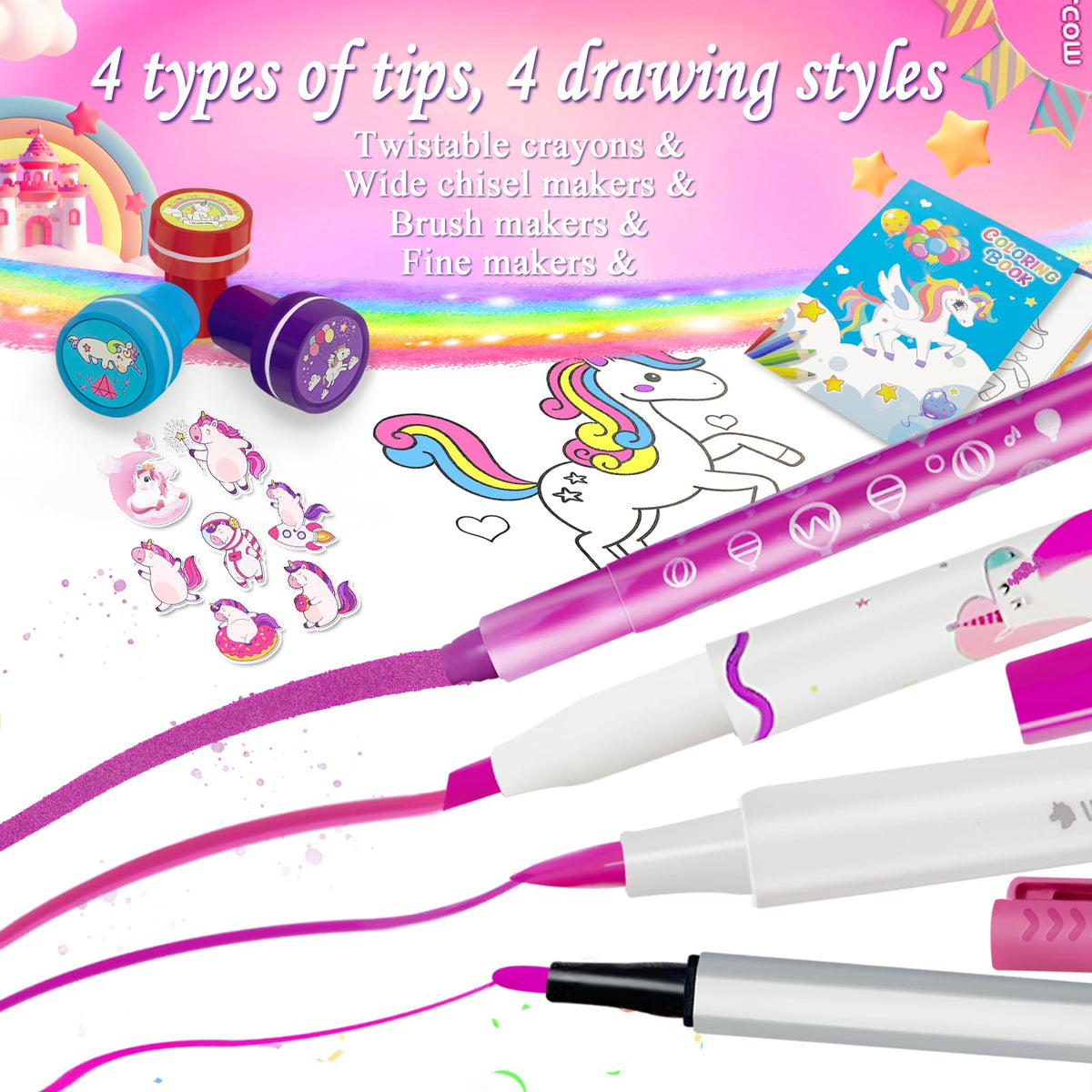 Weirtoya unicorn stamps for quick, playful art stamping.