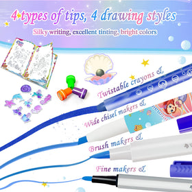 Weirtoya washable brush markers set provides smooth blends for creative drawings.