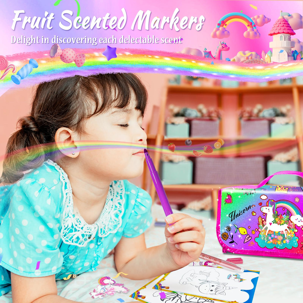Weirtoya washable markers and silky crayons for kid-friendly crafts