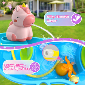 Weirtoya IPX7 waterproof pump keeps play safe and splash-friendly.
