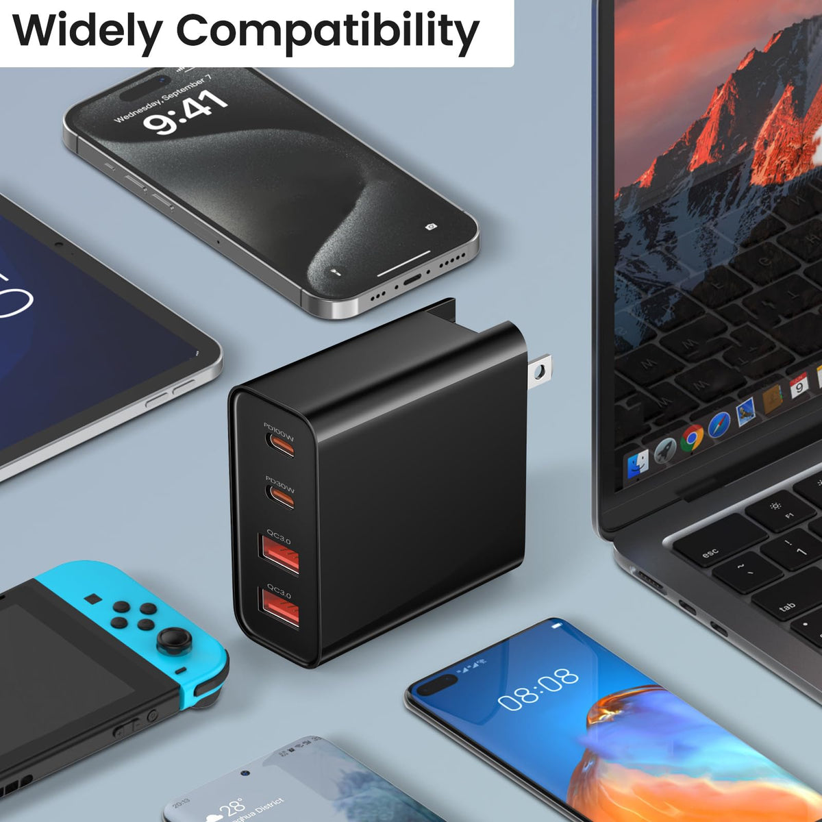 Weishan PD100W smart IC protection for safe, efficient charging.