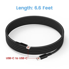 Weishan PD65W package contents: charger and 6.6ft cable for two-device charging.