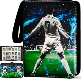 Welcomeella Soccer Card Binder 900 Pockets cover view showing protective design for cards.