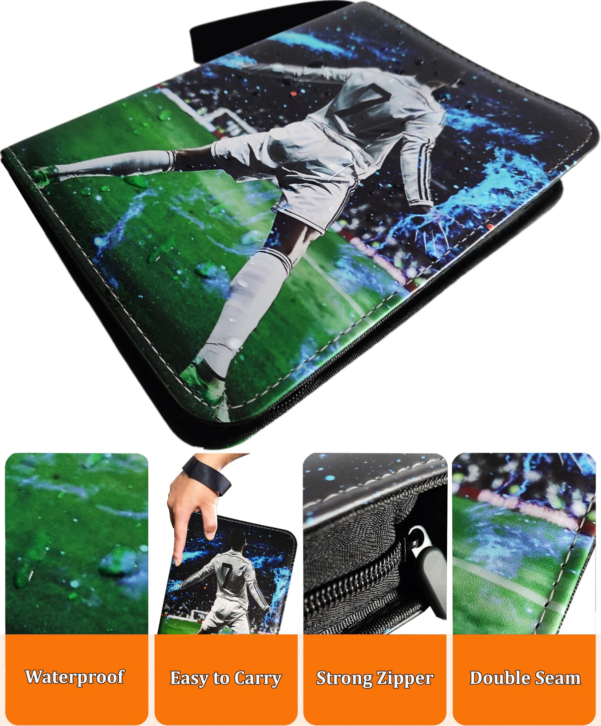 Welcomeella Soccer Card Binder reinforced edges endure daily use and travel.