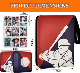 Welcomeella baseball card binder 900 pockets spine view shows 3-ring design for easy refilling.