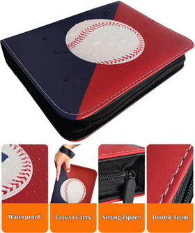 Welcomeella baseball binder with zip closure highlights durable construction and secure storage.