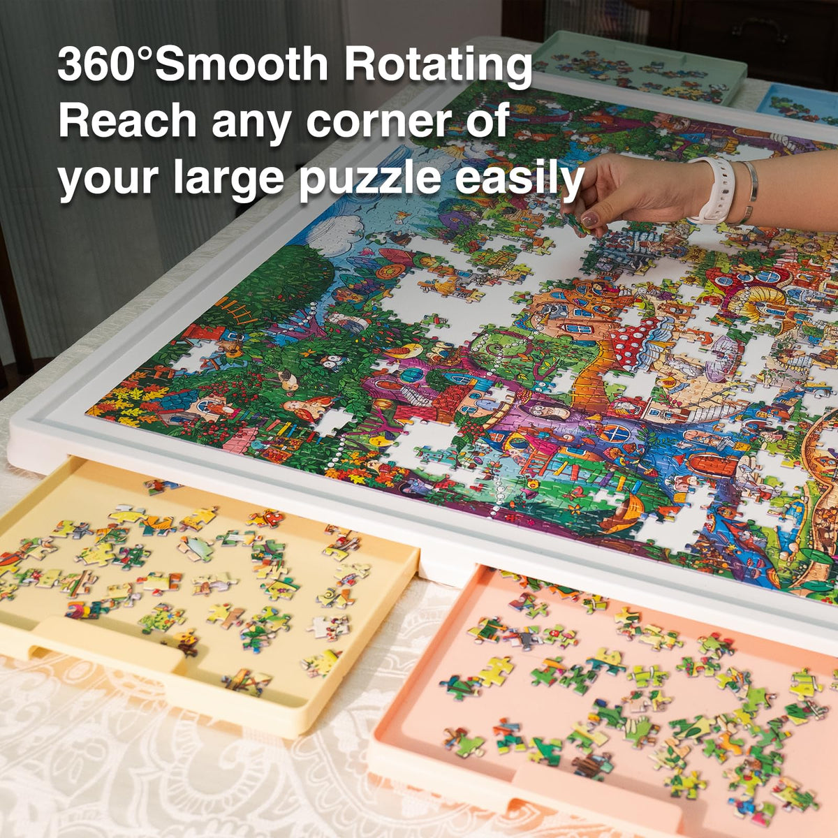 WELGEE durable lightweight ABS plastic puzzle board for everyday use.