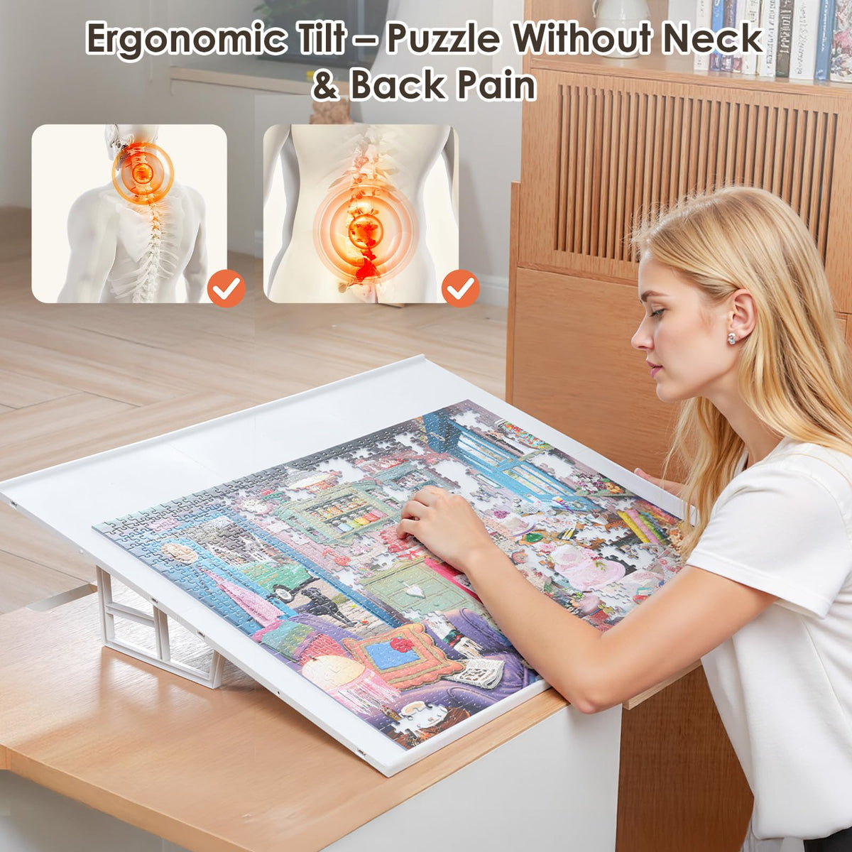 WELGEE DIY puzzle easel with modular panels for customization