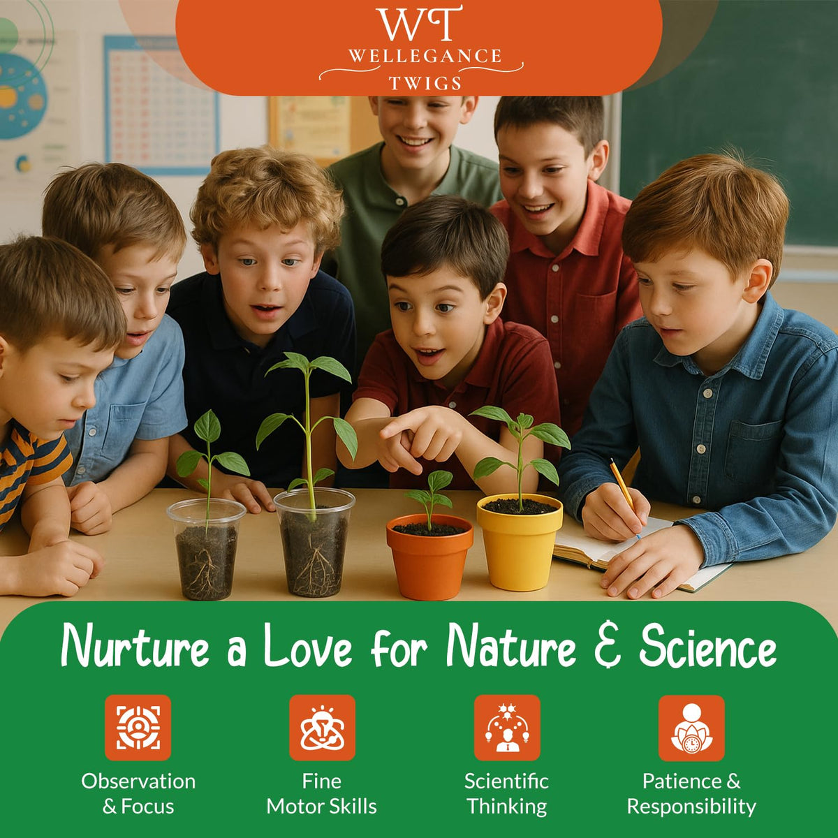 Wellegance Twigs classroom-ready science kit supports homeschool and schools.