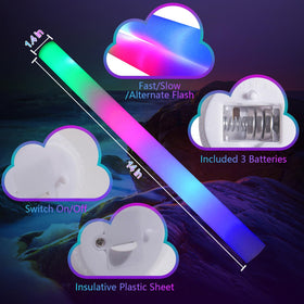 Wellent long lasting glow sticks with batteries included for all night events