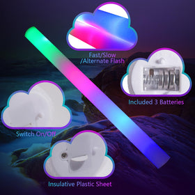 wellent foam glow stick alternating flash enhances dynamic party visuals
