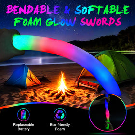 Wellent foam sticks with replaceable batteries extend glow up to eight hours.
