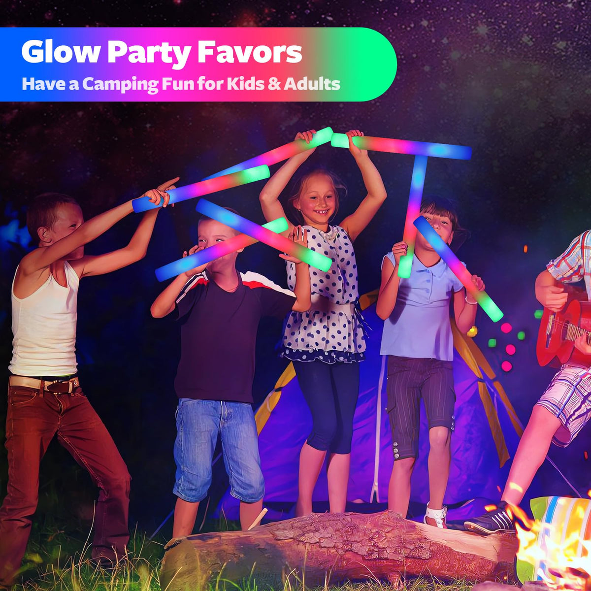 Wellent glow sticks at a concert creating decorative lighting and energy