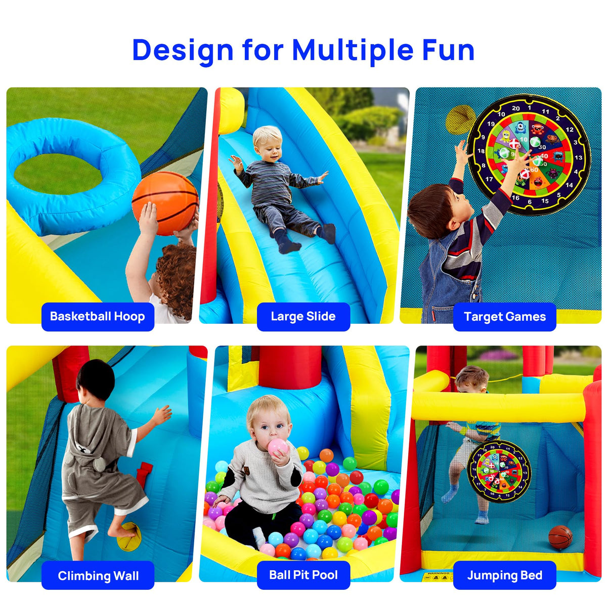 WELLFUNTIME basketball hoop provides quick, engaging shooting challenges.