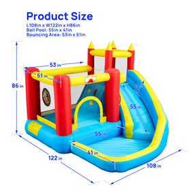 WELLFUNTIME bounce house climbing wall enables secure, self-guided climbing.