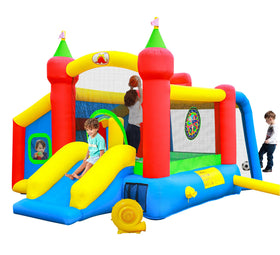 WELLFUNTIME inflatable bounce house with ball pit ready for energetic play indoors or outdoors
