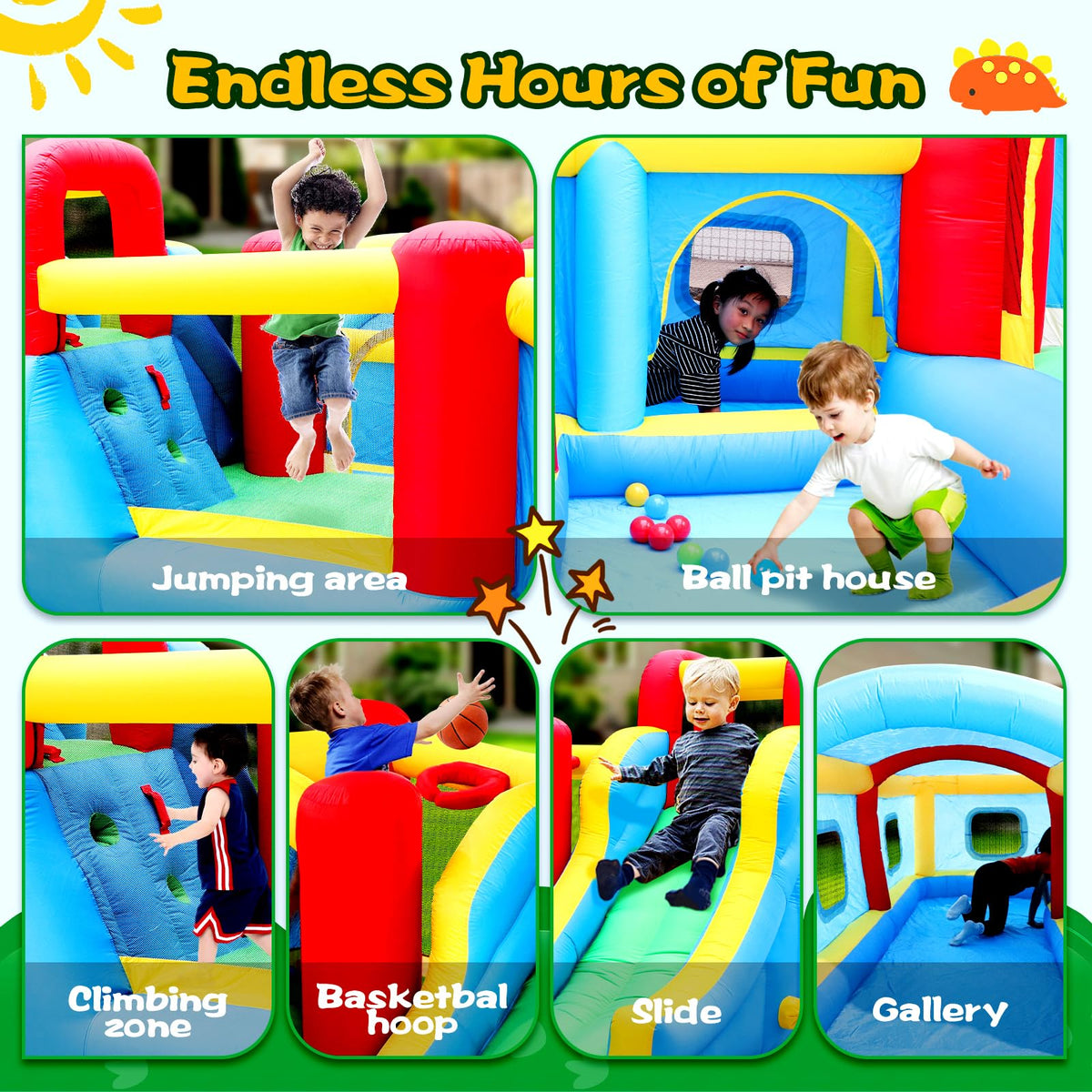 WELLFUNTIME ball pool adds interactive play with soft plastic balls.