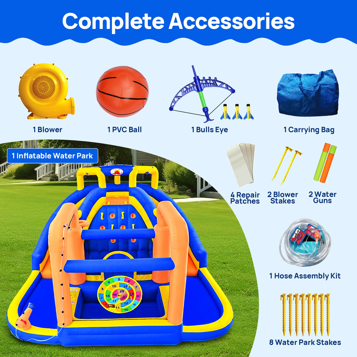 WellFuntime built-in deep and shallow pools support water or dry play.