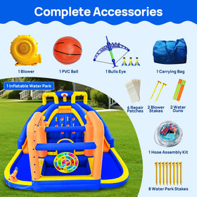 WellFuntime built-in deep and shallow pools support water or dry play.