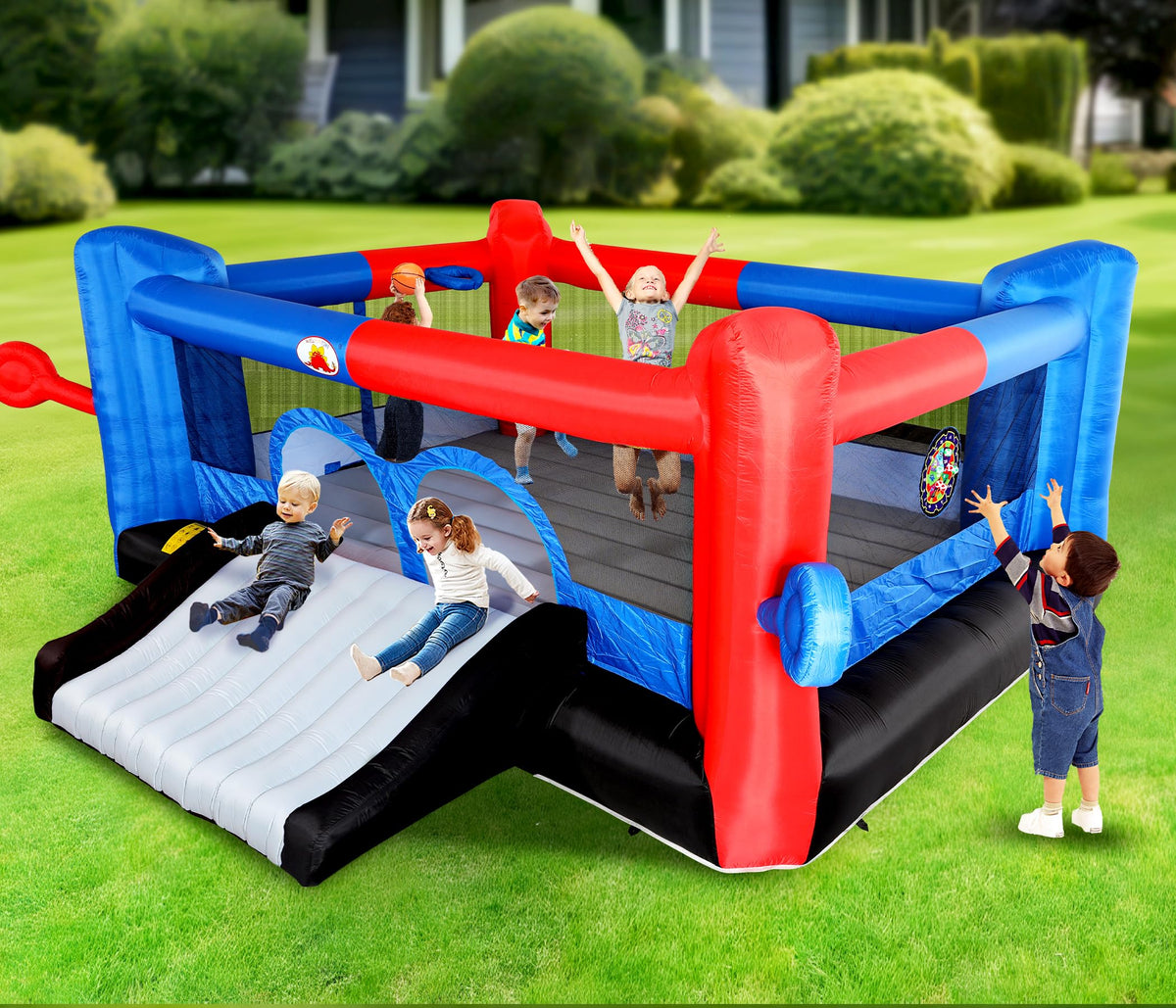 WELLFUNTIME jumping area is spacious for up to six kids