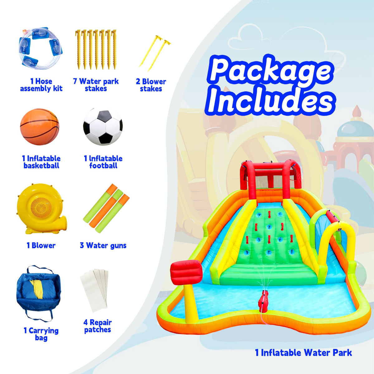 WELLFUNTIME safety stakes and patches to keep the park secure