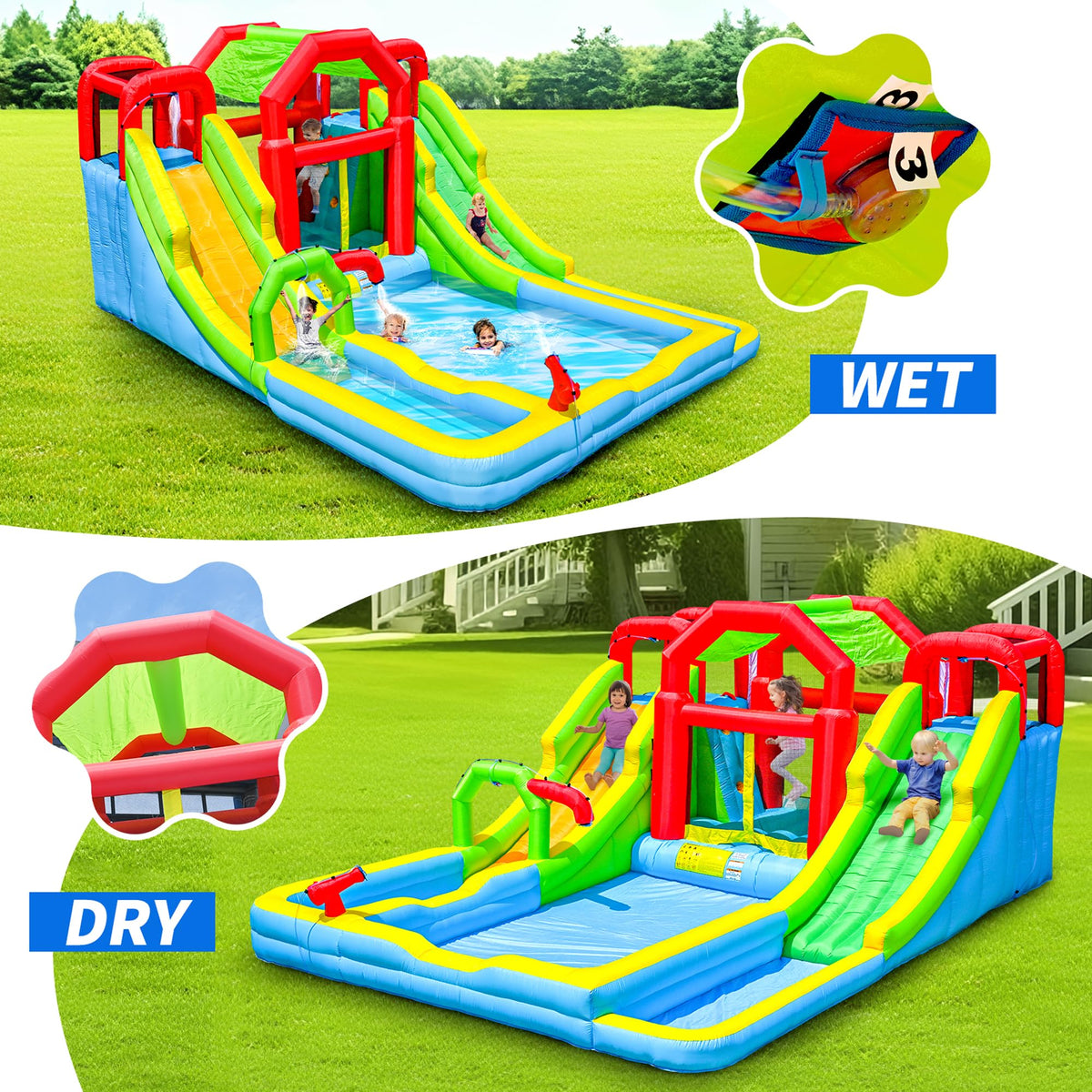WELLFUNTIME three water pools for varied splash play