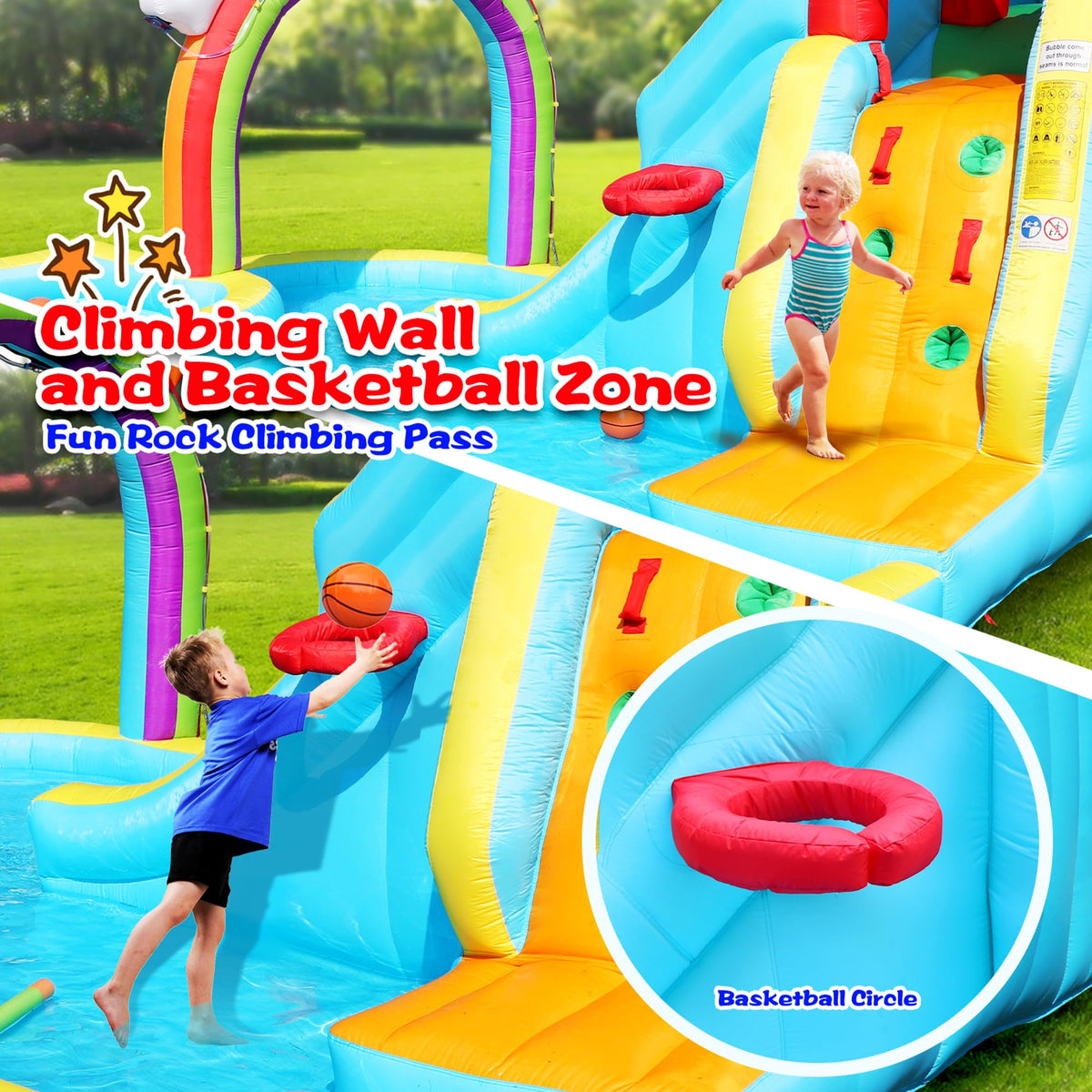 WELLFUNTIME water shooting feature offers playful target fun.
