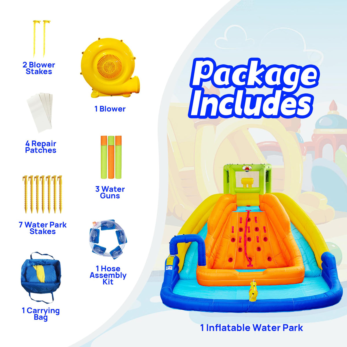 WellFUNTIME sprinkler tunnel keeps kids engaged with refreshing mist.