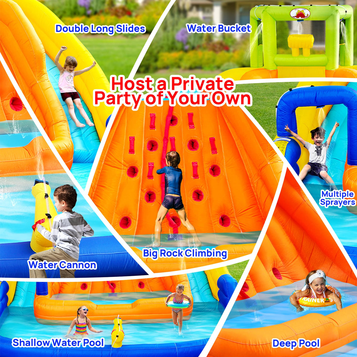 WellFUNTIME water bucket adds interactive splash for cooling on hot days.