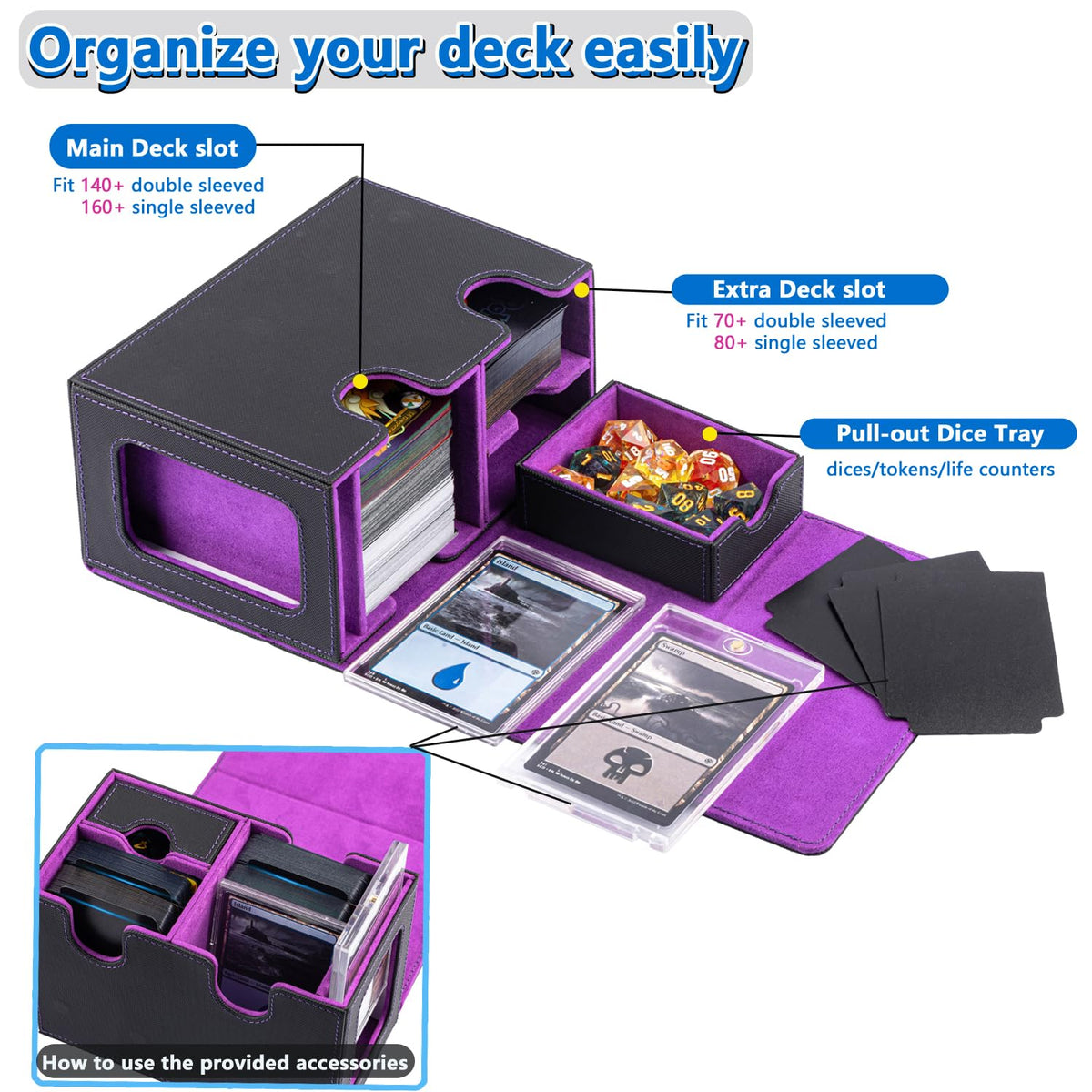 WELLMILLER deck box includes a drawer to store dice for on-table use