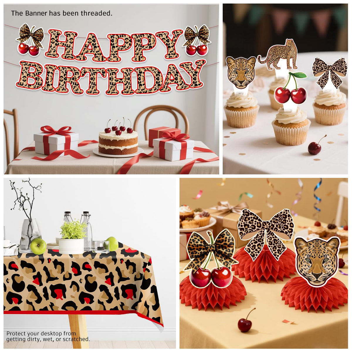 Wellspar cupcake toppers bring cute cheetah accents to desserts.