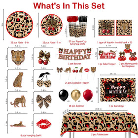 Wellspar leopard backdrop creates an immersive scene ideal for memorable party photos.