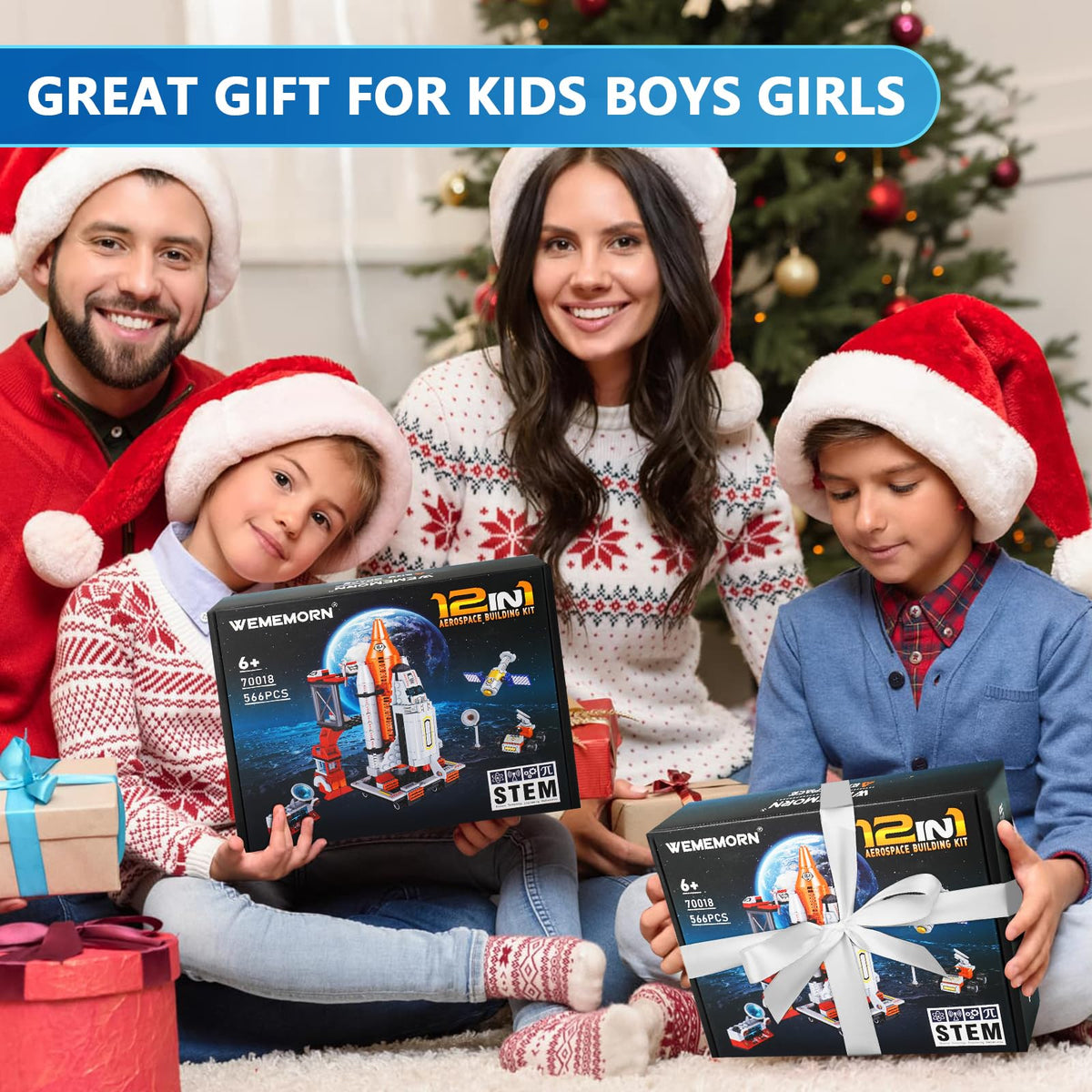 WEMEMORN Space Exploration Shuttle gift box ideal for birthdays.