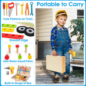 WEMEMORN wooden building blocks wheels bolts and nuts for hands-on construction