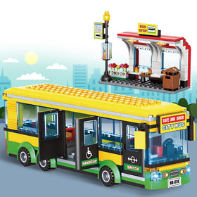 WEMEWEME City Bus pushable bus for interactive play and display.