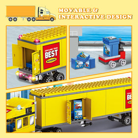 WEMEWEME City Delivery Truck lego-compatible for seamless set expansion.