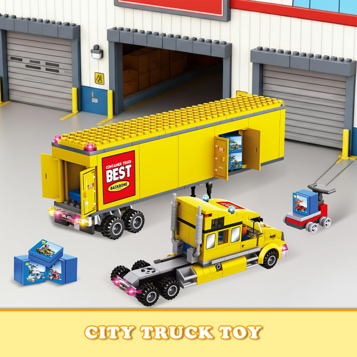 WEMEWEME City Delivery Truck trailer detach for flexible configurations.