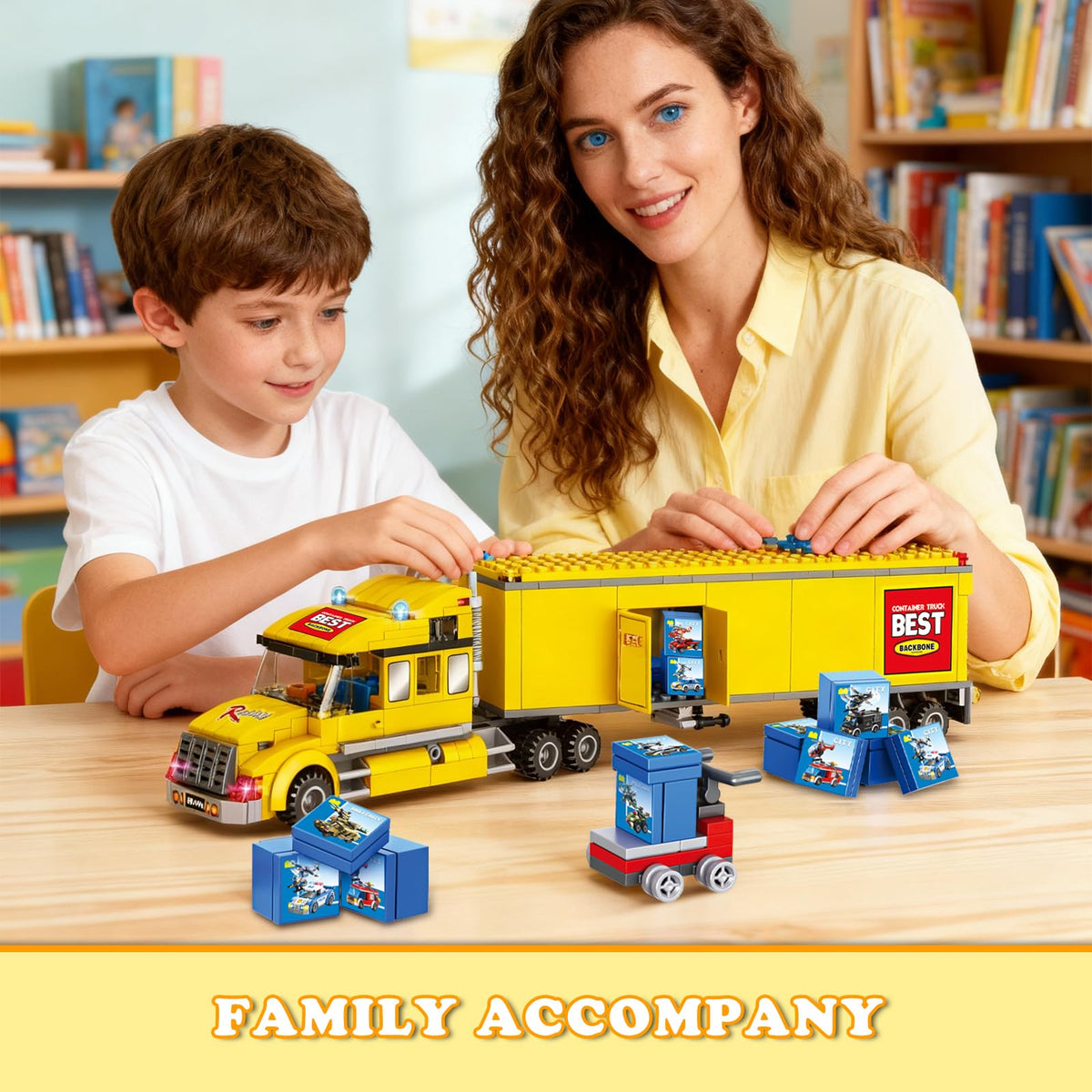 WEMEWEME City Delivery Truck wheels roll smoothly for authentic driving fun.