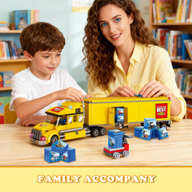 WEMEWEME City Delivery Truck wheels roll smoothly for authentic driving fun.