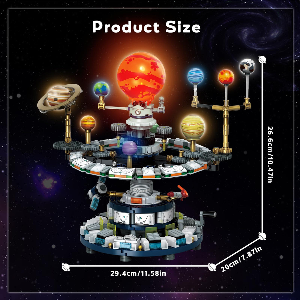 WEMEWEME detailed base provides space-themed display and sturdy building support